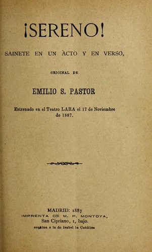 Portada de !Sereno!