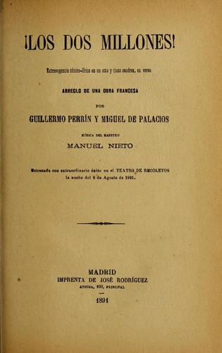 Portada de !Los dos millones!