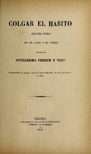 Portada de Colgar el ha bito