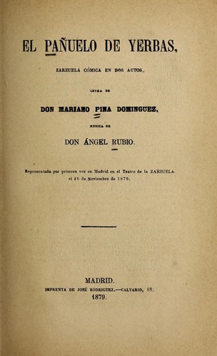 Portada de El pañuelo de yerbas