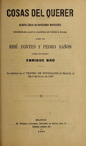 Portada de Cosas del querer
