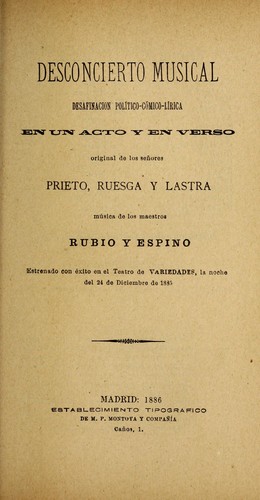 Portada de Desconcierto musical
