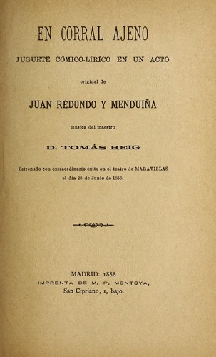 Portada de En corral ajeno