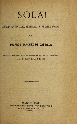 Portada de !Sola!