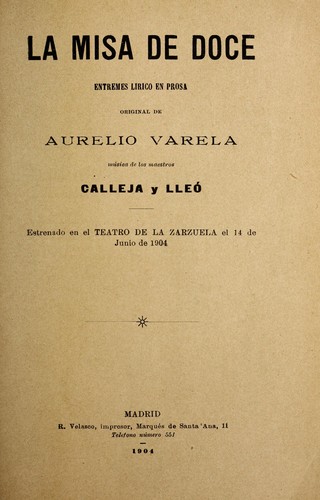 Portada de La misa de doce