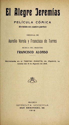 Portada de El alegre Jeremi as