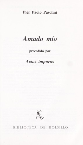 Portada de Amado mío