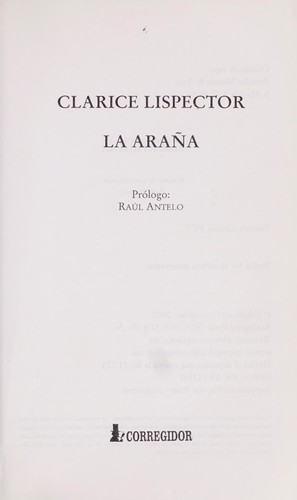 Portada de La Arana