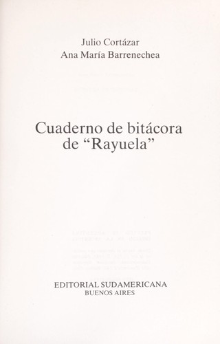 Portada de Cuaderno de bitácora de "Rayuela"