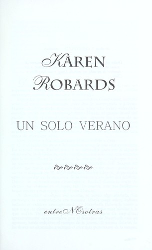 Portada de Un solo verano