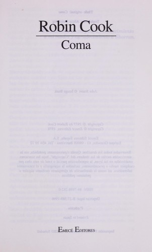 Portada de Coma