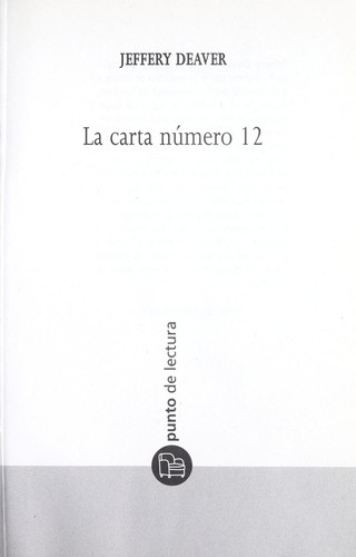 Portada de La carta número 12