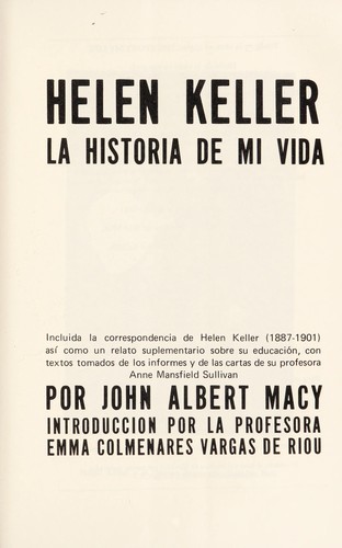 Portada de Helen Keller
