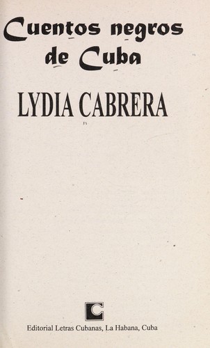 Portada de Cuentos negros de Cuba