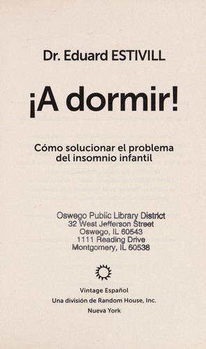 Portada de ¡A dormir!
