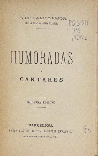 Portada de Humoradas y cantares