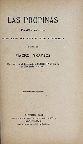 Portada de Las propinas