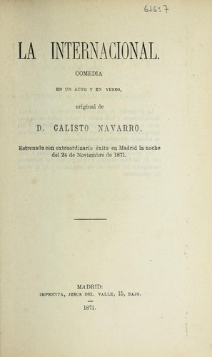 Portada de La internacional