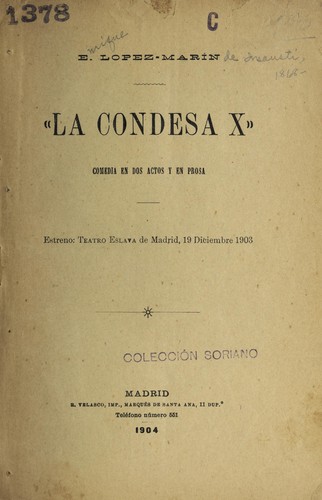 Portada de La Condesa X