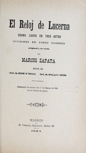 Portada de El reloj de Lucerna