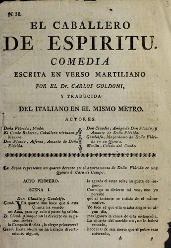 Portada de El caballero de espiritu
