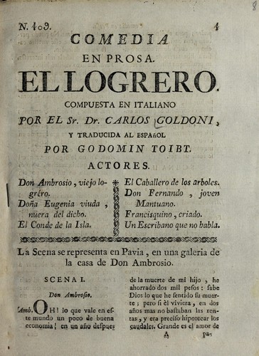 Portada de El logrero