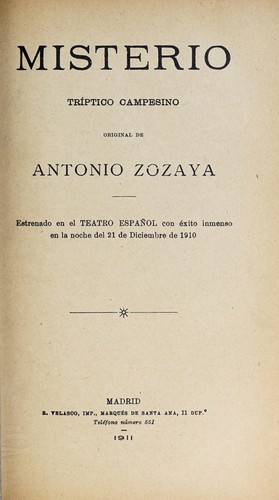 Portada de Misterio