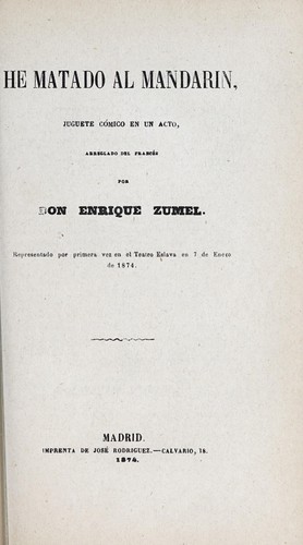 Portada de He matado al mandarín