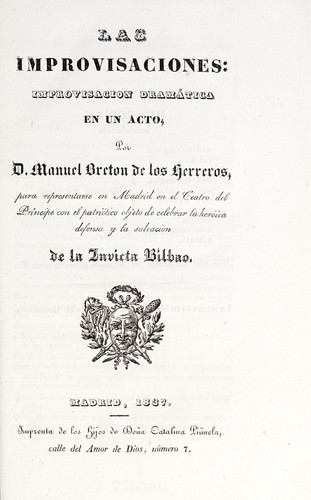 Portada de Las improvisaciones