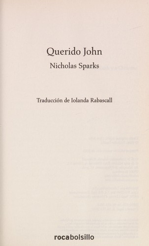 Portada de Querido John