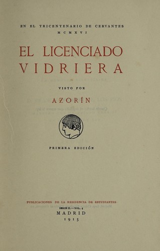Portada de El licenciado vidriera
