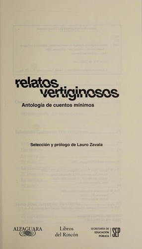 Portada de Relatos vertiginosos