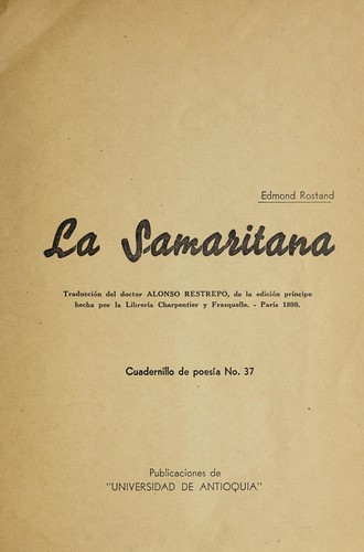 Portada de La Samaritana