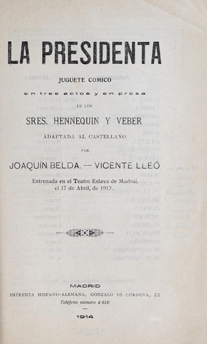 Portada de La presidenta