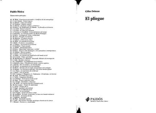 Portada de El pliegue
