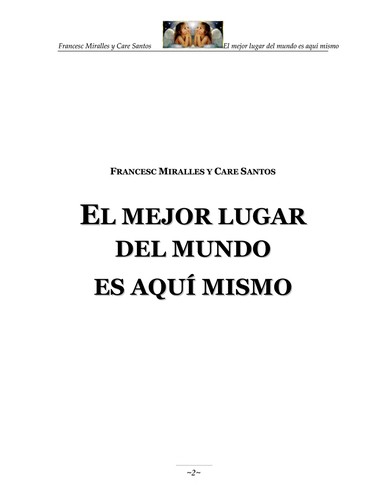 Portada de El mejor lugar del mundo es aquí mismo