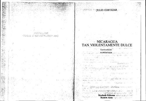 Portada de Nicaragua tan violentamente dulce