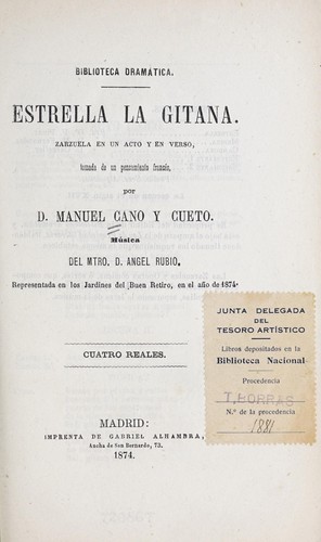 Portada de Estrella la gitana