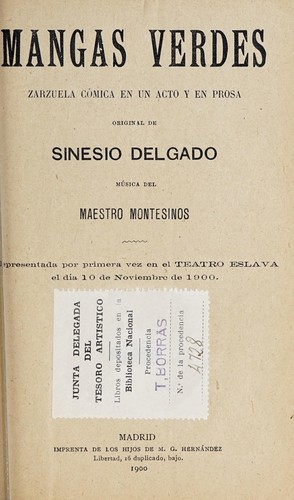 Portada de Mangas verdes