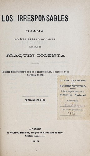 Portada de Los irresponsables