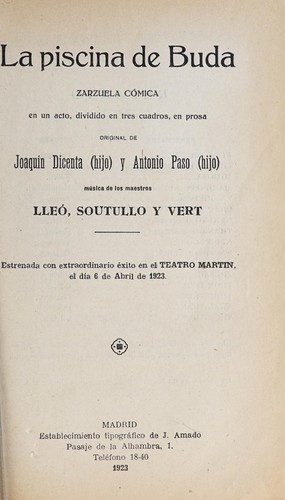 Portada de La piscina de Buda
