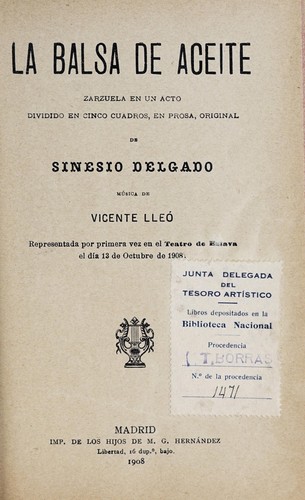 Portada de La balsa de aceite