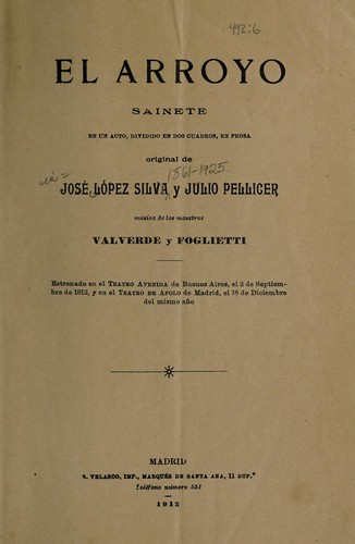 Portada de El arroyo
