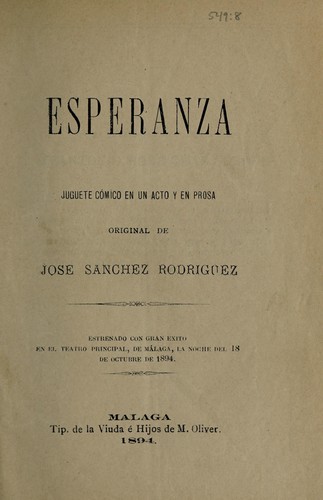Portada de Esperanza