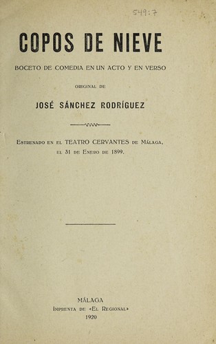 Portada de Copos de nieve