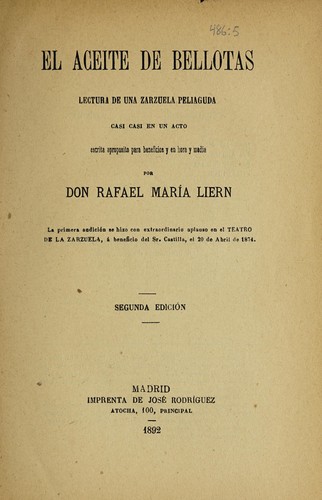 Portada de El aceite de bellotas