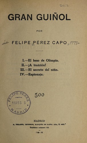 Portada de Gran Guiñol