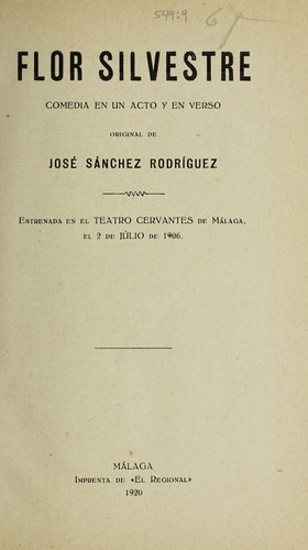 Portada de Flor silvestre