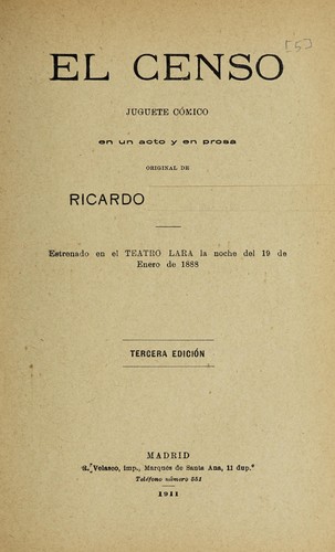 Portada de El censo