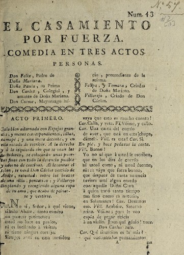 Portada de El casamiento por fuerza
